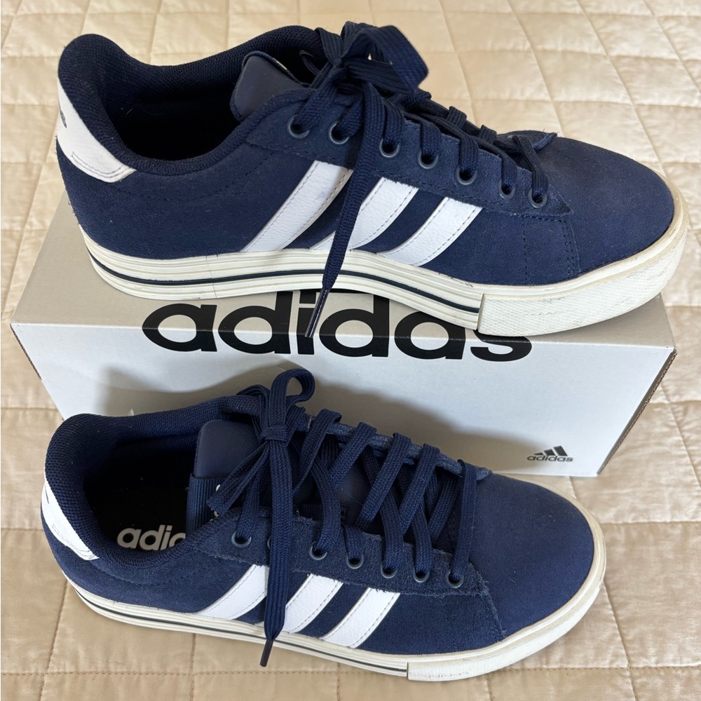 Adidas Blue and White Daily Sneakers